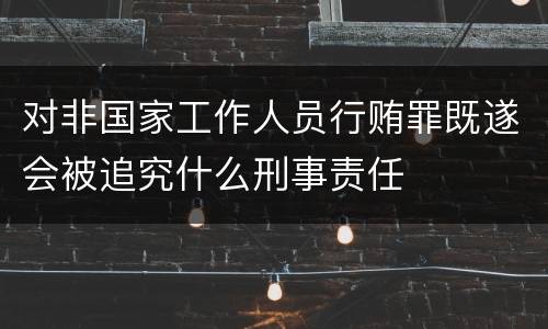对非国家工作人员行贿罪既遂会被追究什么刑事责任
