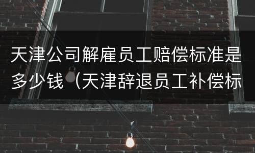 天津公司解雇员工赔偿标准是多少钱（天津辞退员工补偿标准）