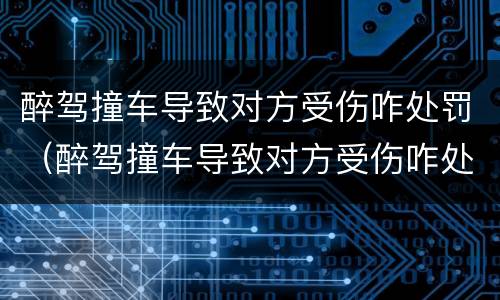 醉驾撞车导致对方受伤咋处罚（醉驾撞车导致对方受伤咋处罚呢）