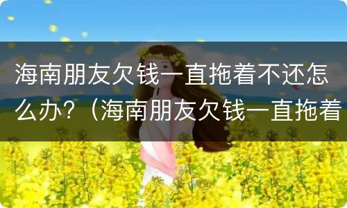 海南朋友欠钱一直拖着不还怎么办?（海南朋友欠钱一直拖着不还怎么办呢）