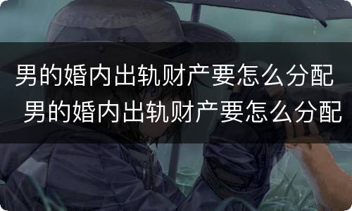 男的婚内出轨财产要怎么分配 男的婚内出轨财产要怎么分配呢