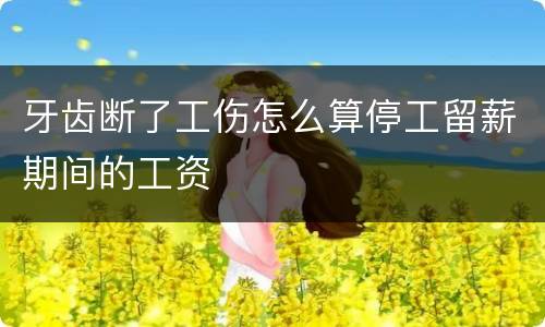 牙齿断了工伤怎么算停工留薪期间的工资