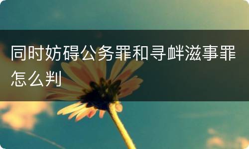 同时妨碍公务罪和寻衅滋事罪怎么判