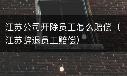 江苏公司开除员工怎么赔偿（江苏辞退员工赔偿）