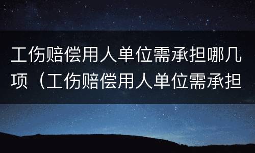 工伤赔偿用人单位需承担哪几项（工伤赔偿用人单位需承担哪几项义务）