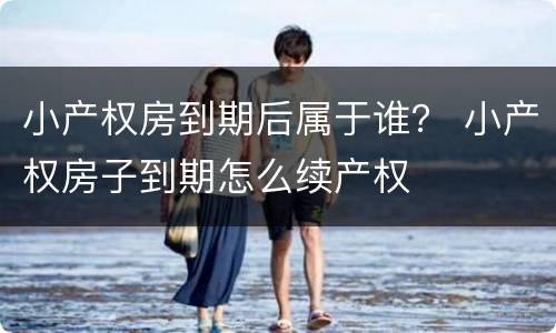 小产权房到期后属于谁？ 小产权房子到期怎么续产权
