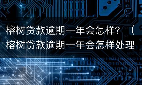 榕树贷款逾期一年会怎样？（榕树贷款逾期一年会怎样处理）