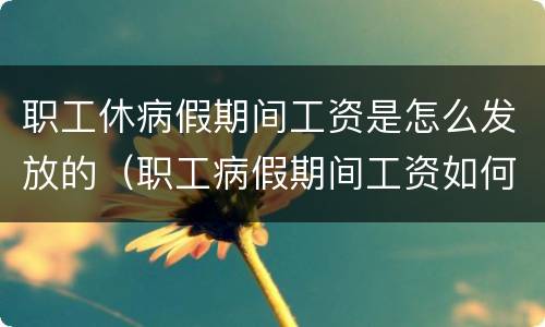 职工休病假期间工资是怎么发放的（职工病假期间工资如何发放）