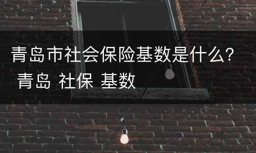 青岛市社会保险基数是什么？ 青岛 社保 基数