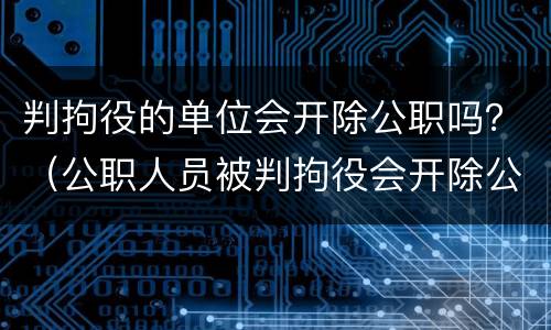 判拘役的单位会开除公职吗？（公职人员被判拘役会开除公职吗）