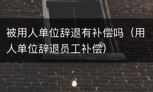 被用人单位辞退有补偿吗（用人单位辞退员工补偿）