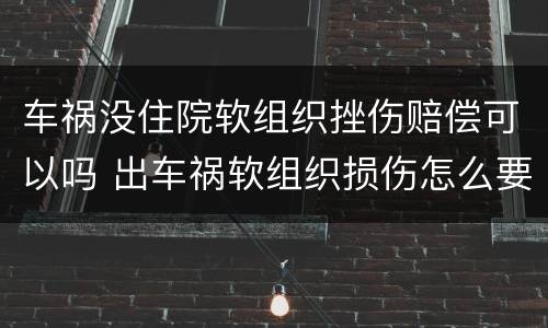 车祸没住院软组织挫伤赔偿可以吗 出车祸软组织损伤怎么要求赔偿