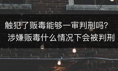 触犯了贩毒能够一审判刑吗？ 涉嫌贩毒什么情况下会被判刑