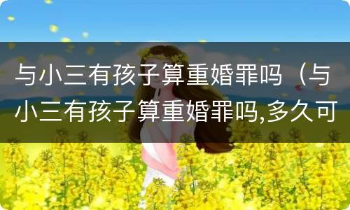 与小三有孩子算重婚罪吗（与小三有孩子算重婚罪吗,多久可追究重婚罪）