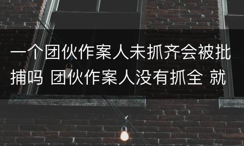 一个团伙作案人未抓齐会被批捕吗 团伙作案人没有抓全 就已经判刑了