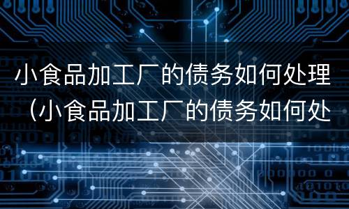 小食品加工厂的债务如何处理（小食品加工厂的债务如何处理呢）