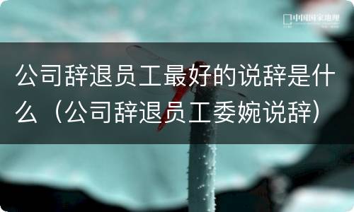 公司辞退员工最好的说辞是什么（公司辞退员工委婉说辞）