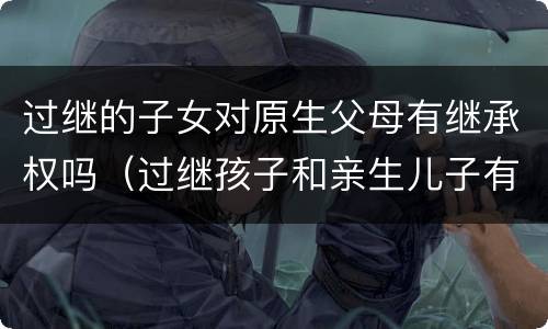 过继的子女对原生父母有继承权吗（过继孩子和亲生儿子有权继承）
