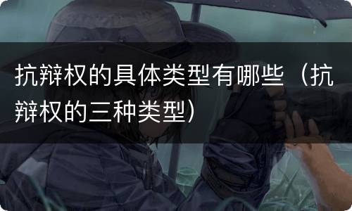 抗辩权的具体类型有哪些（抗辩权的三种类型）