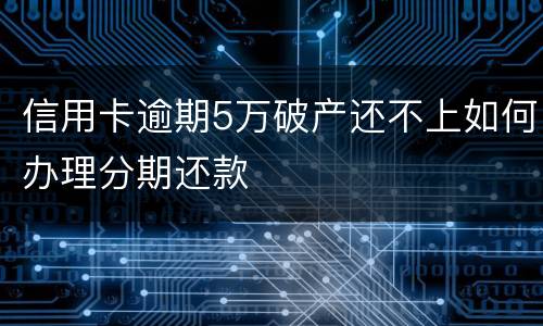 信用卡逾期5万破产还不上如何办理分期还款