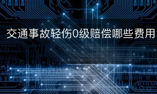 交通事故轻伤0级赔偿哪些费用