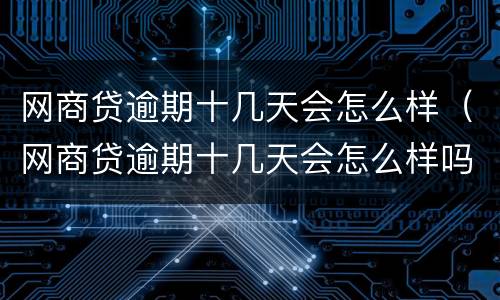 网商贷逾期十几天会怎么样（网商贷逾期十几天会怎么样吗）