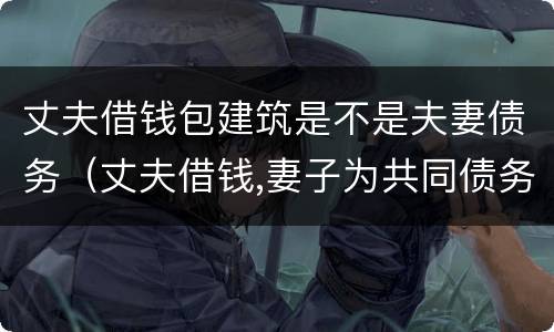 丈夫借钱包建筑是不是夫妻债务（丈夫借钱,妻子为共同债务人吗?）
