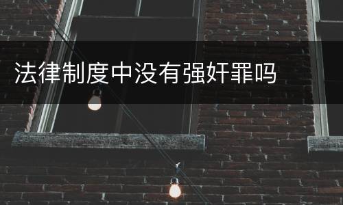 法律制度中没有强奸罪吗