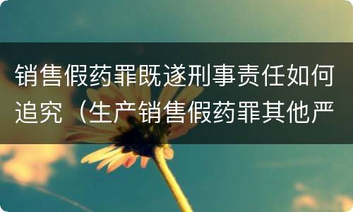 销售假药罪既遂刑事责任如何追究（生产销售假药罪其他严重情节）