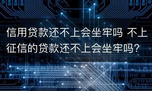 信用贷款还不上会坐牢吗 不上征信的贷款还不上会坐牢吗?