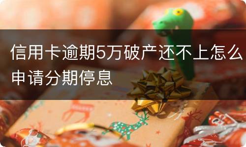 信用卡逾期5万破产还不上怎么申请分期停息