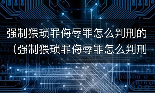 强制猥琐罪侮辱罪怎么判刑的（强制猥琐罪侮辱罪怎么判刑的案例）