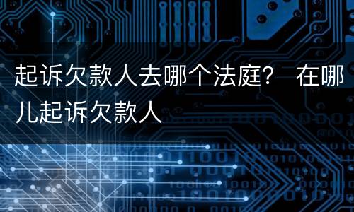 起诉欠款人去哪个法庭？ 在哪儿起诉欠款人