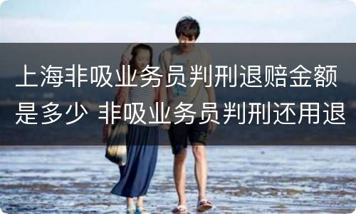 上海非吸业务员判刑退赔金额是多少 非吸业务员判刑还用退赔吗