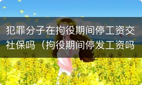 犯罪分子在拘役期间停工资交社保吗（拘役期间停发工资吗）