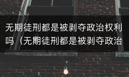 无期徒刑都是被剥夺政治权利吗（无期徒刑都是被剥夺政治权利吗）
