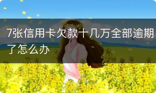 7张信用卡欠款十几万全部逾期了怎么办