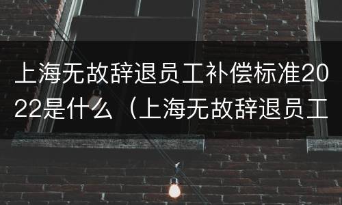 上海无故辞退员工补偿标准2022是什么（上海无故辞退员工应该怎么赔偿）
