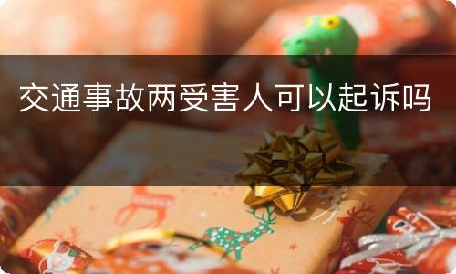 交通事故两受害人可以起诉吗