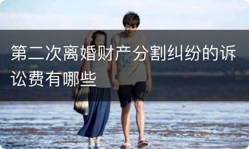 第二次离婚财产分割纠纷的诉讼费有哪些