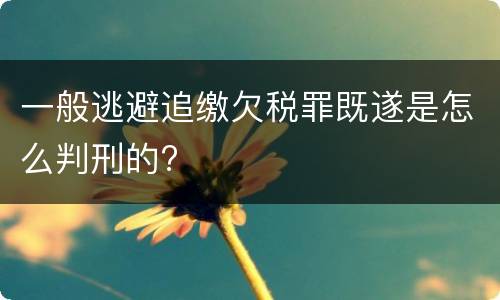 一般逃避追缴欠税罪既遂是怎么判刑的?