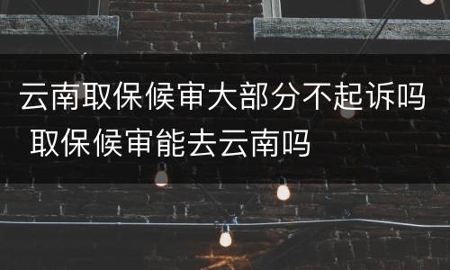 云南取保候审大部分不起诉吗 取保候审能去云南吗