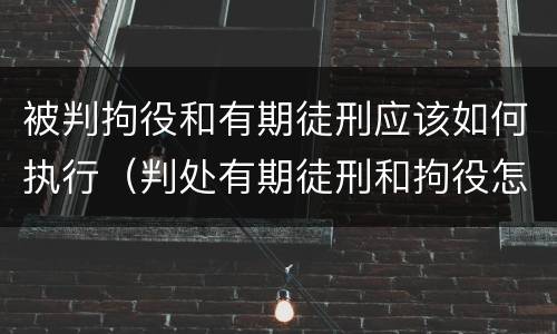 被判拘役和有期徒刑应该如何执行（判处有期徒刑和拘役怎么执行）