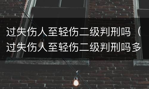 过失伤人至轻伤二级判刑吗（过失伤人至轻伤二级判刑吗多少年）