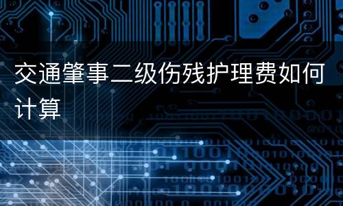 交通肇事二级伤残护理费如何计算