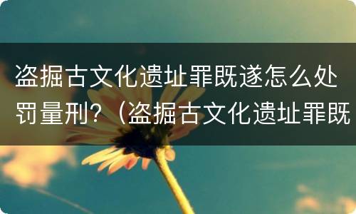 盗掘古文化遗址罪既遂怎么处罚量刑?（盗掘古文化遗址罪既遂怎么处罚量刑标准）