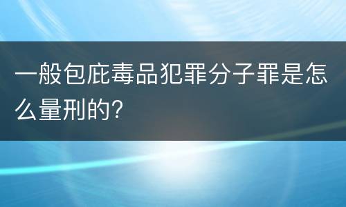 一般包庇毒品犯罪分子罪是怎么量刑的?