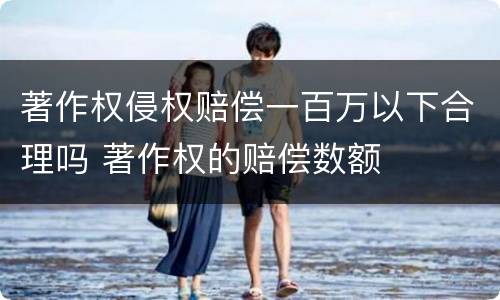 著作权侵权赔偿一百万以下合理吗 著作权的赔偿数额