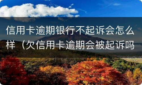 信用卡逾期银行不起诉会怎么样（欠信用卡逾期会被起诉吗）