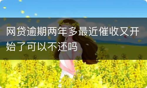 网贷逾期两年多最近催收又开始了可以不还吗